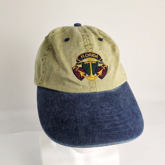 Florida Twill Cotton Nautical Baseball Hat Ball Cap Distinctive Headwear Denim - Picture 1 of 7